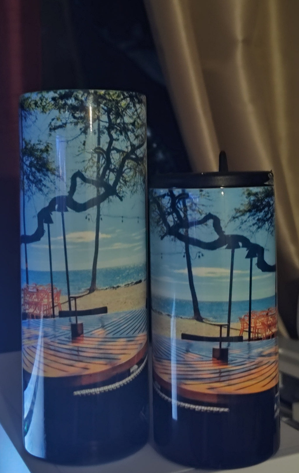 mugs and thermos for hot and cold drinks